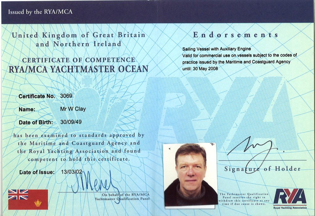 Buy RYA Yachtmaster Certification without exam